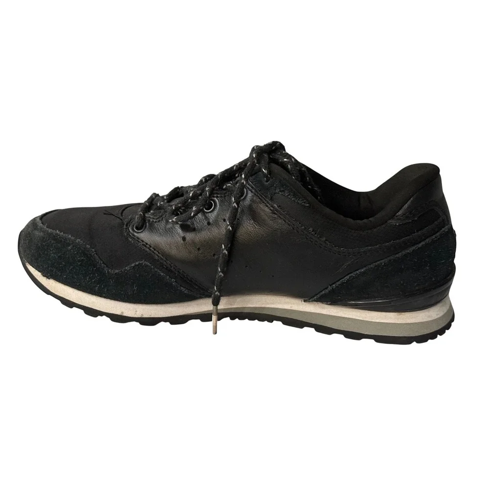 Aaliyah SAPW0051 Black Leather Suede Textile Low Top Sneakers Womens 8.5‎